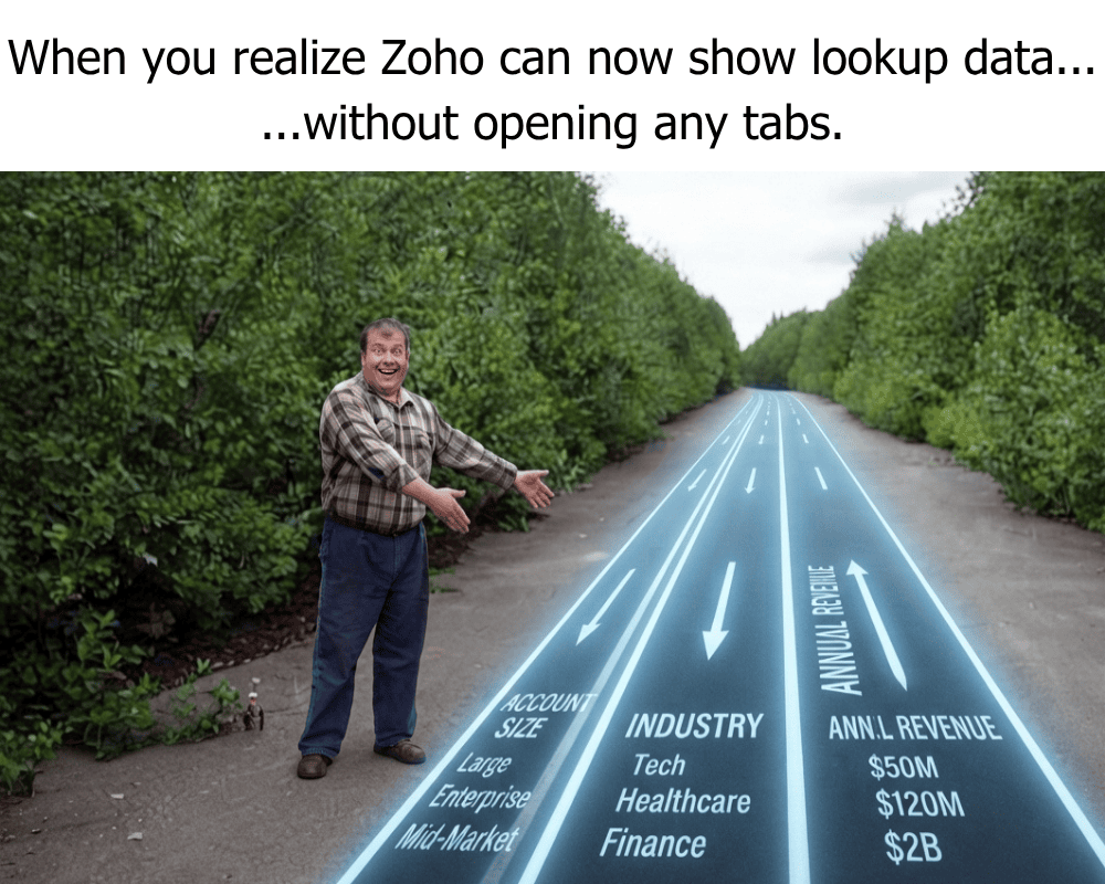 Zoho CRM Canvas Lookup Data: Show Account and Contact Fields on Deals